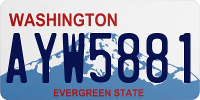 WA license plate AYW5881