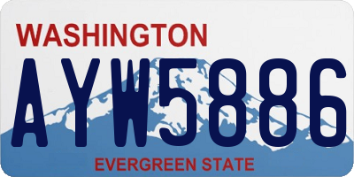 WA license plate AYW5886
