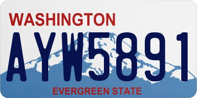 WA license plate AYW5891