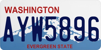 WA license plate AYW5896