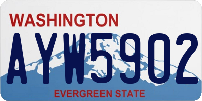 WA license plate AYW5902
