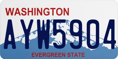 WA license plate AYW5904