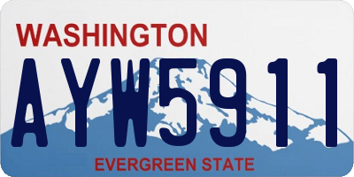 WA license plate AYW5911