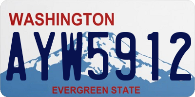 WA license plate AYW5912