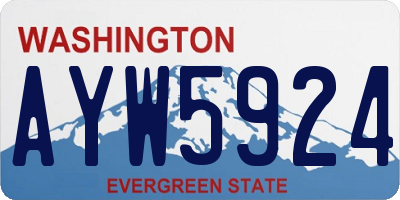 WA license plate AYW5924