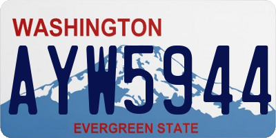 WA license plate AYW5944