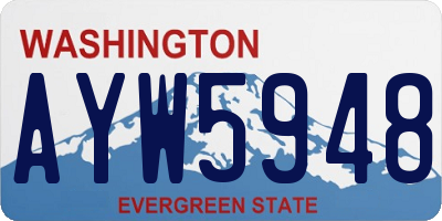 WA license plate AYW5948
