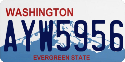 WA license plate AYW5956