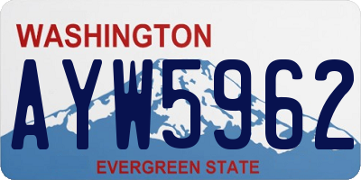 WA license plate AYW5962