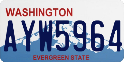 WA license plate AYW5964