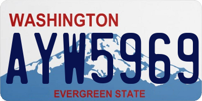 WA license plate AYW5969