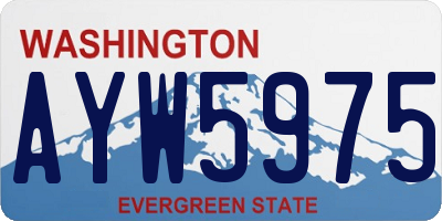 WA license plate AYW5975