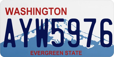 WA license plate AYW5976