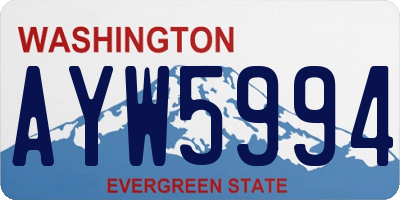 WA license plate AYW5994