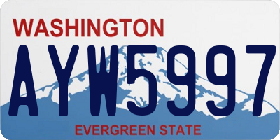 WA license plate AYW5997