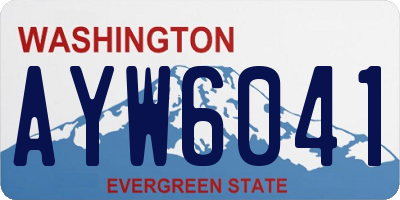 WA license plate AYW6041