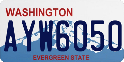 WA license plate AYW6050