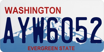 WA license plate AYW6052