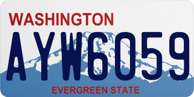 WA license plate AYW6059
