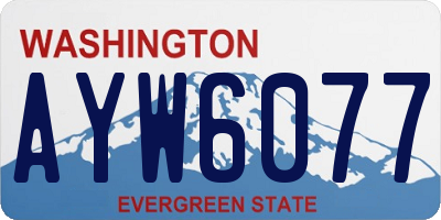 WA license plate AYW6077