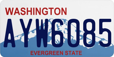 WA license plate AYW6085