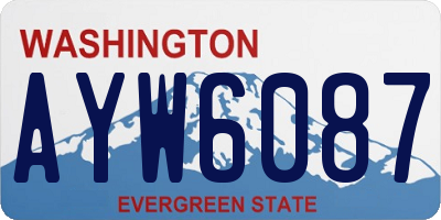 WA license plate AYW6087