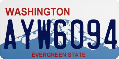 WA license plate AYW6094
