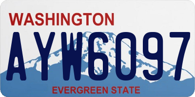 WA license plate AYW6097