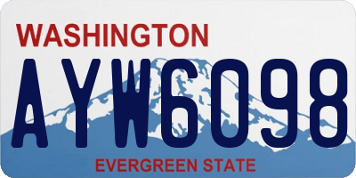 WA license plate AYW6098