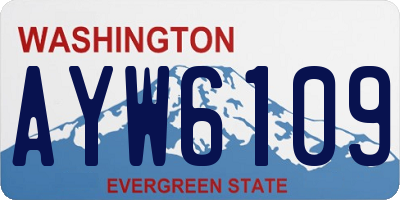 WA license plate AYW6109