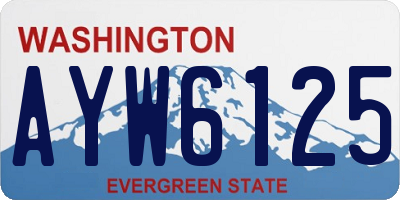 WA license plate AYW6125