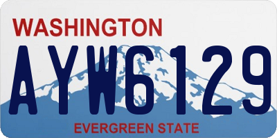 WA license plate AYW6129