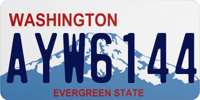 WA license plate AYW6144