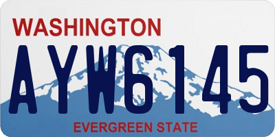 WA license plate AYW6145