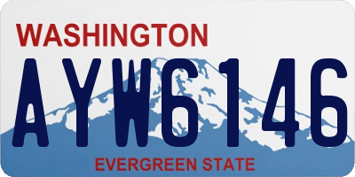 WA license plate AYW6146