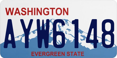 WA license plate AYW6148