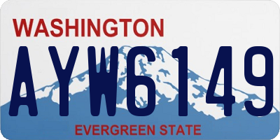 WA license plate AYW6149