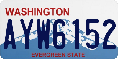 WA license plate AYW6152