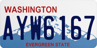 WA license plate AYW6167