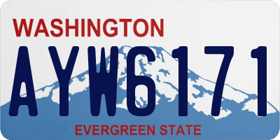 WA license plate AYW6171