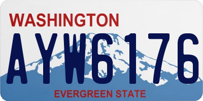 WA license plate AYW6176