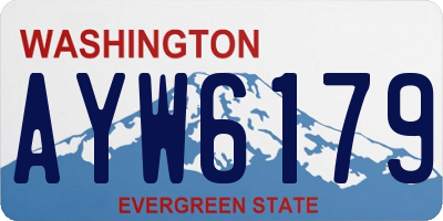 WA license plate AYW6179