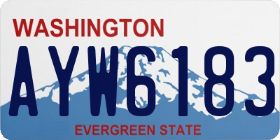 WA license plate AYW6183