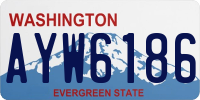 WA license plate AYW6186