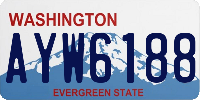 WA license plate AYW6188