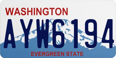 WA license plate AYW6194