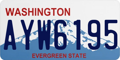WA license plate AYW6195