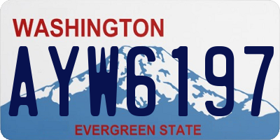 WA license plate AYW6197