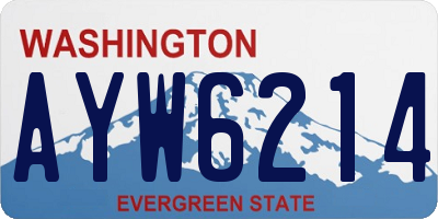 WA license plate AYW6214