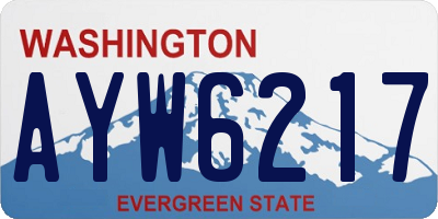 WA license plate AYW6217